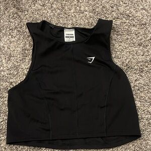 Gymshark Sleek Black Crop Top